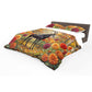Antelope & Dahlia Flowers in Autumn Duvet Cover Set
