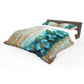 Antique Emerald Flower Duvet Cover Set