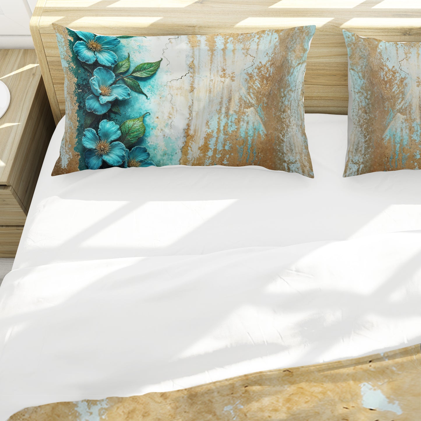 Antique Emerald Flower Duvet Cover Set