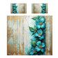 Antique Emerald Flower Duvet Cover Set