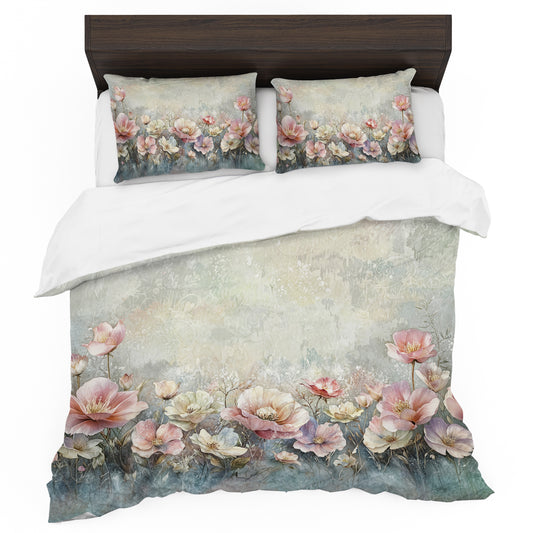 Antique Floral Duvet Cover Set