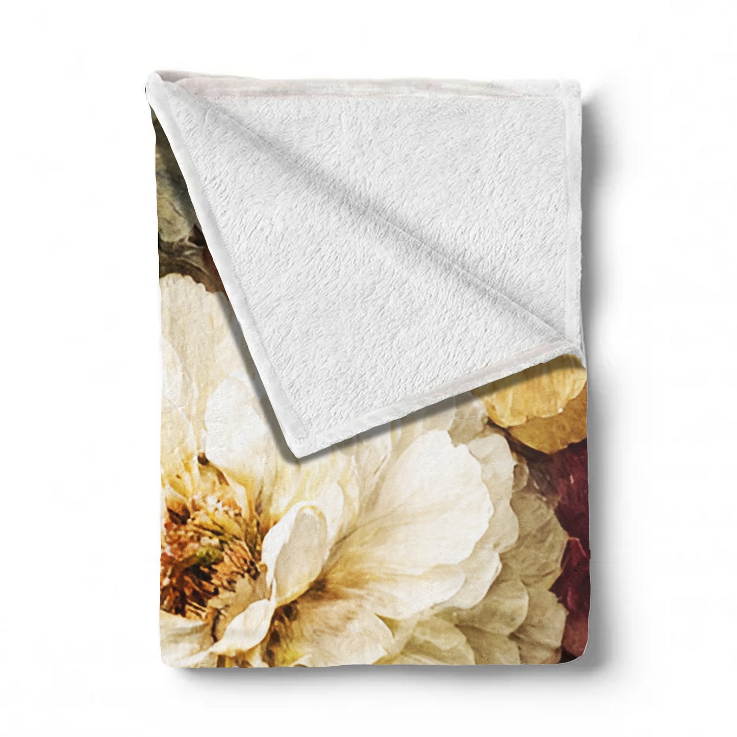 Antique Flowers Blossom Light Weight Fleece Blanket by Mark van Vuuren