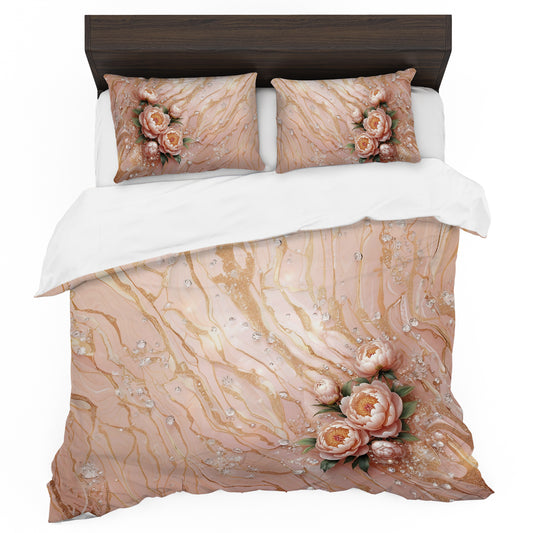Antique Peonies Duvet Cover Set