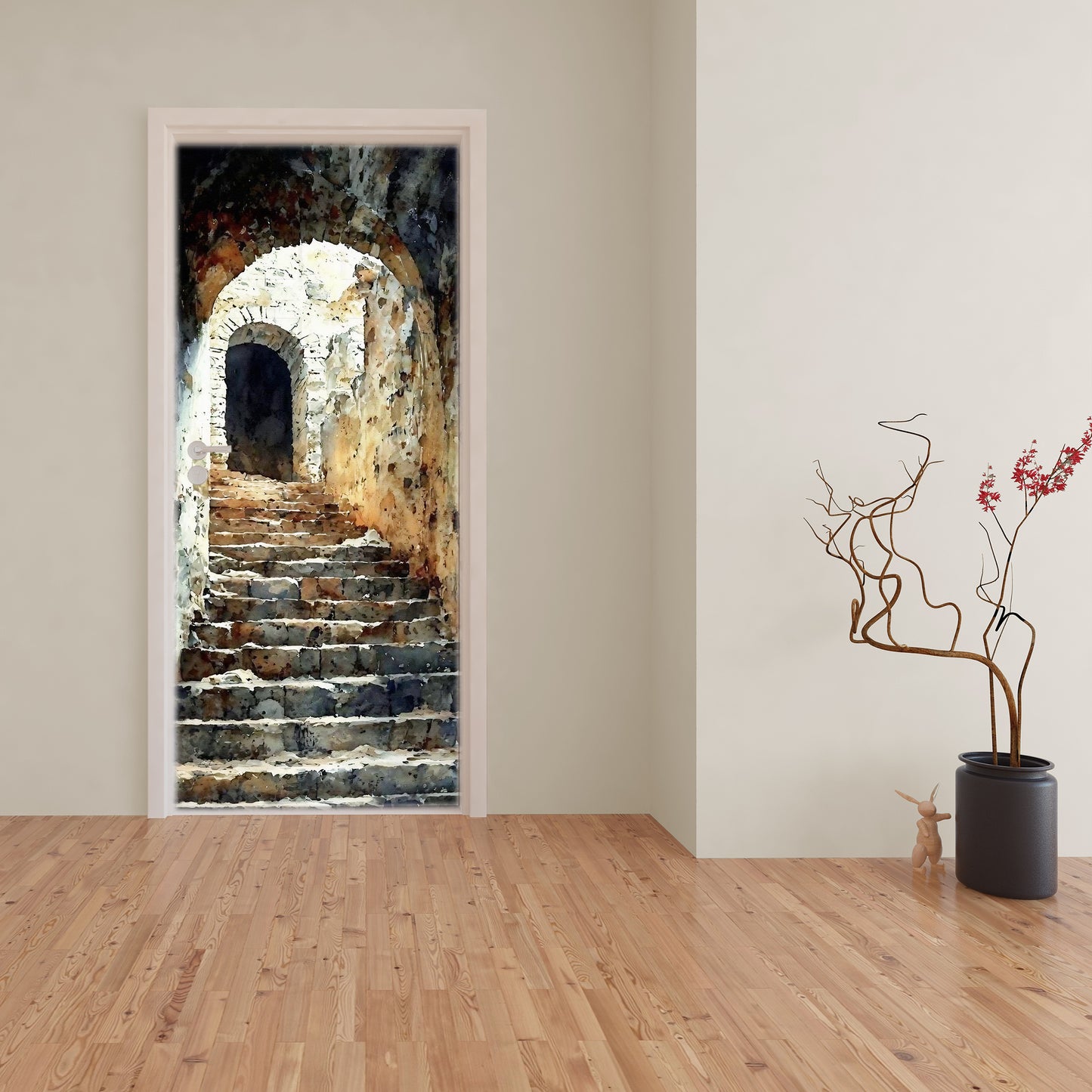 Antique Steps Door Decoupage