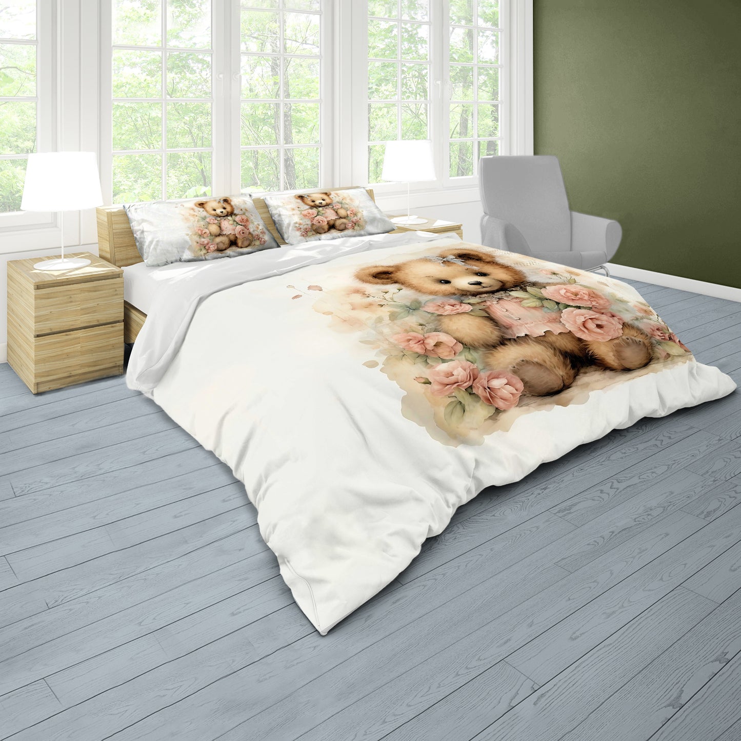 Antique Teddy Duvet Cover Set