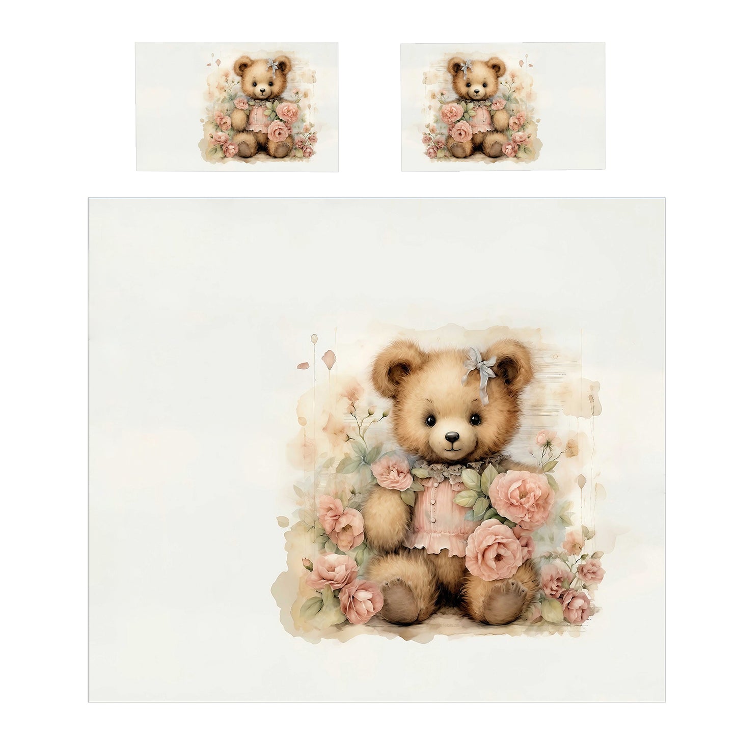 Antique Teddy Duvet Cover Set