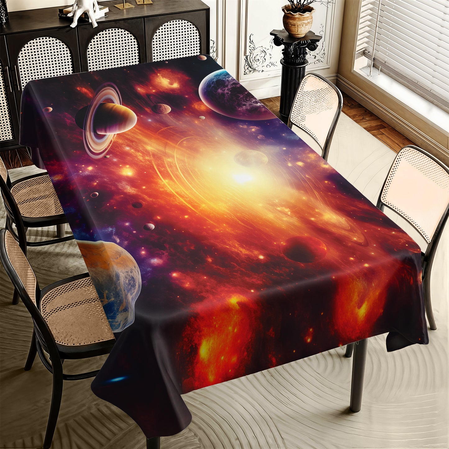 Apollo Fire Rectangle Tablecloth