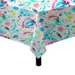 Aqua And White Square Tablecloth