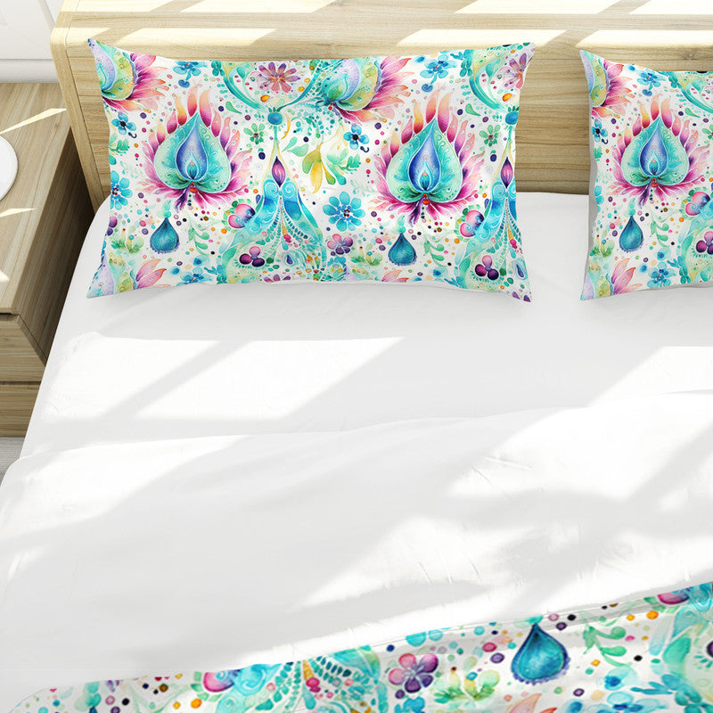 Aqua Paisley Duvet Cover Set