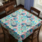 Aqua And White Square Tablecloth