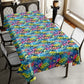 Aqua Foliage Rectangle Tablecloth