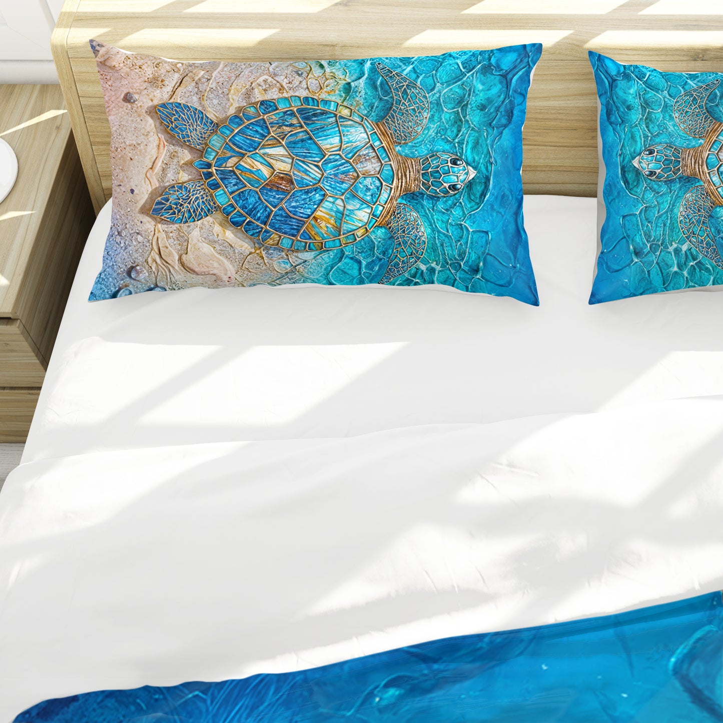 Aqua Sea Turtle Duvet Cover Set