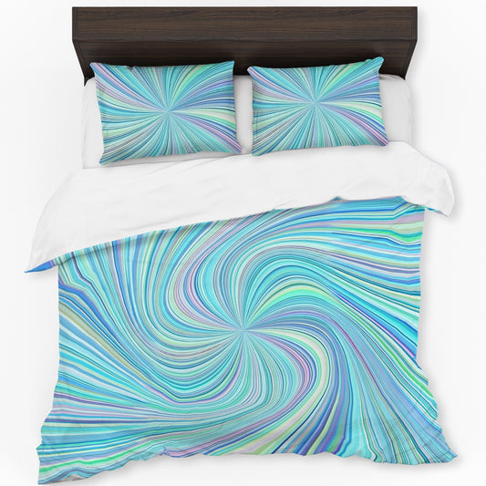 Aqua Swirl Duvet Cover Set