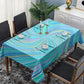 Aqua Swirl Rectangle Tablecloth