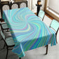 Aqua Swirl Rectangle Tablecloth