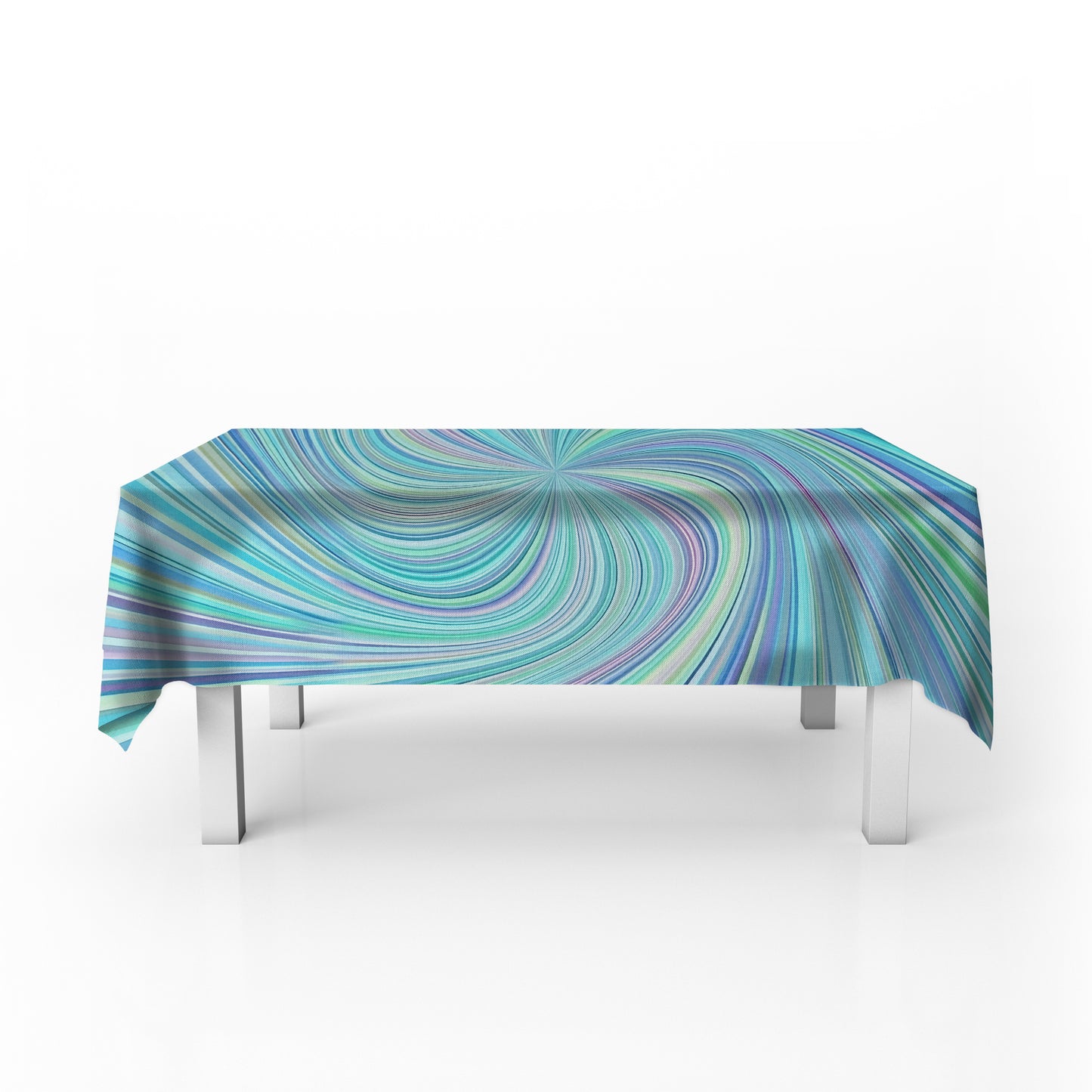 Aqua Swirl Rectangle Tablecloth