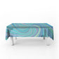 Aqua Swirl Rectangle Tablecloth