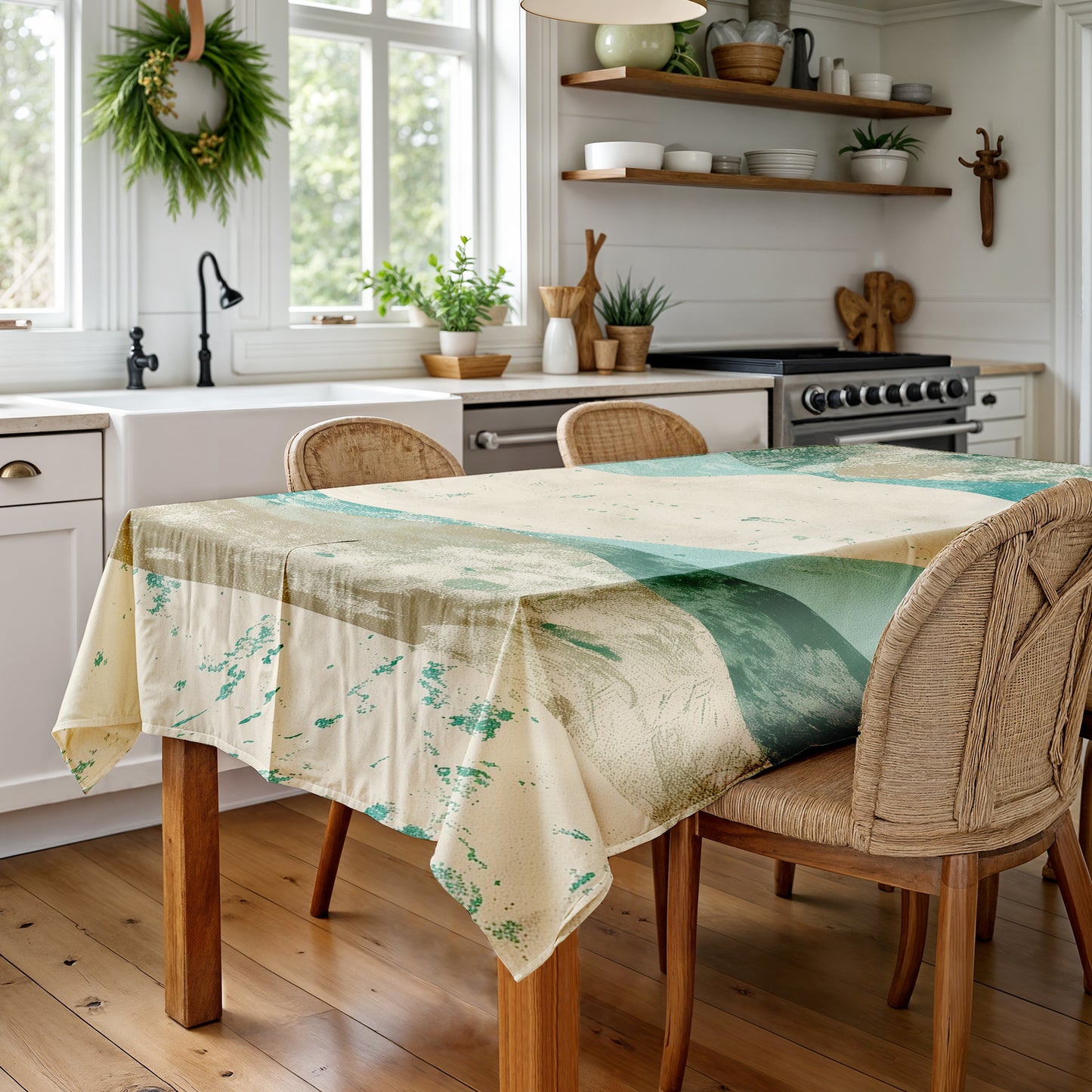 Aquatic Echo Rectangle Tablecloth by Wikus Schalkwyk