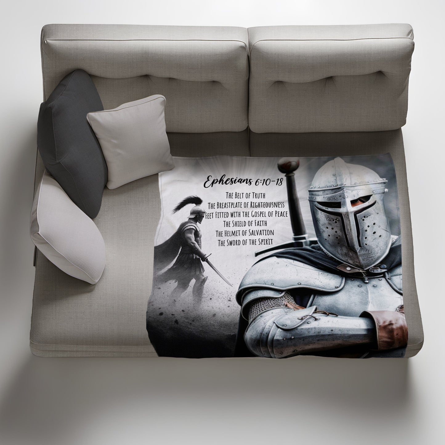 Armor of God Light Weight Fleece Blanket