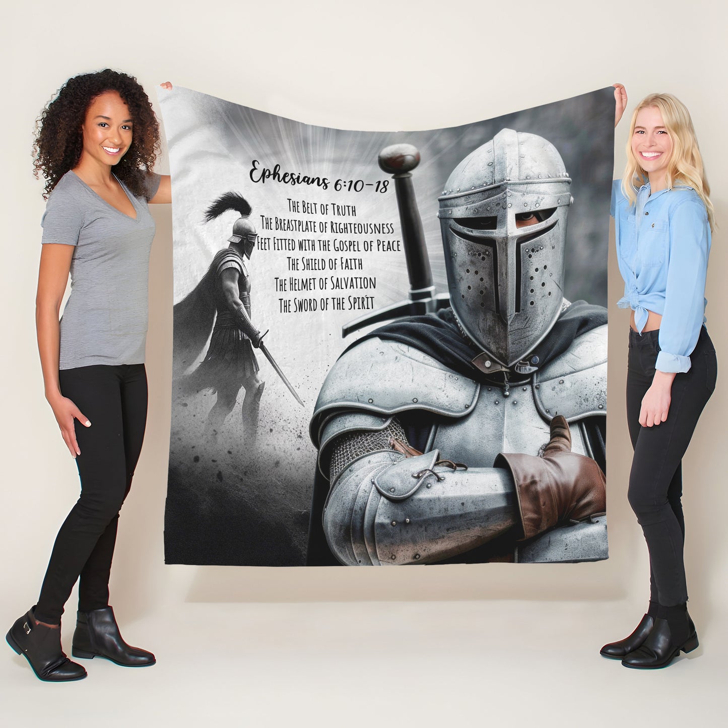 Armor of God Light Weight Fleece Blanket