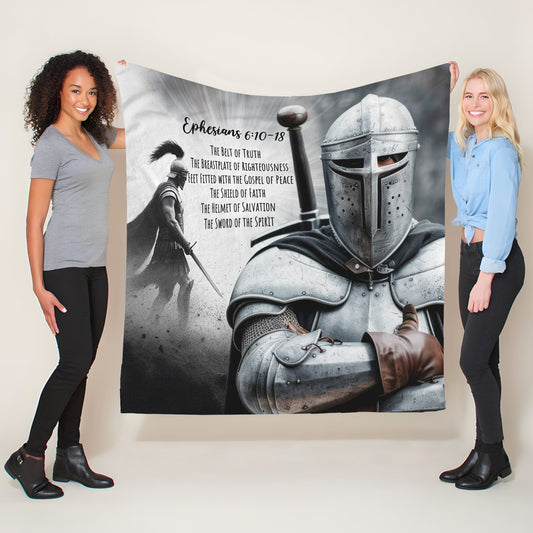 Armor of God Light Weight Fleece Blanket