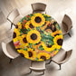 Arrangement of Sunflowers Round Tablecloth By Mark Van Vuuren