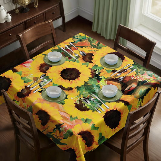 Arrangement of Sunflowers Square Tablecloth By Mark van Vuuren