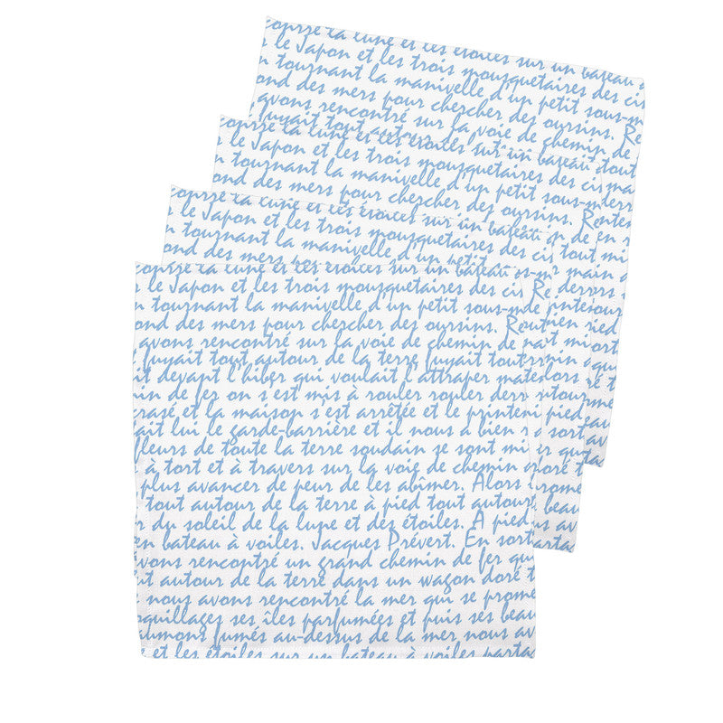Art Of Blue Letters Napkins