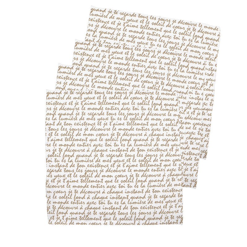 Art Of Brown Letters Napkins
