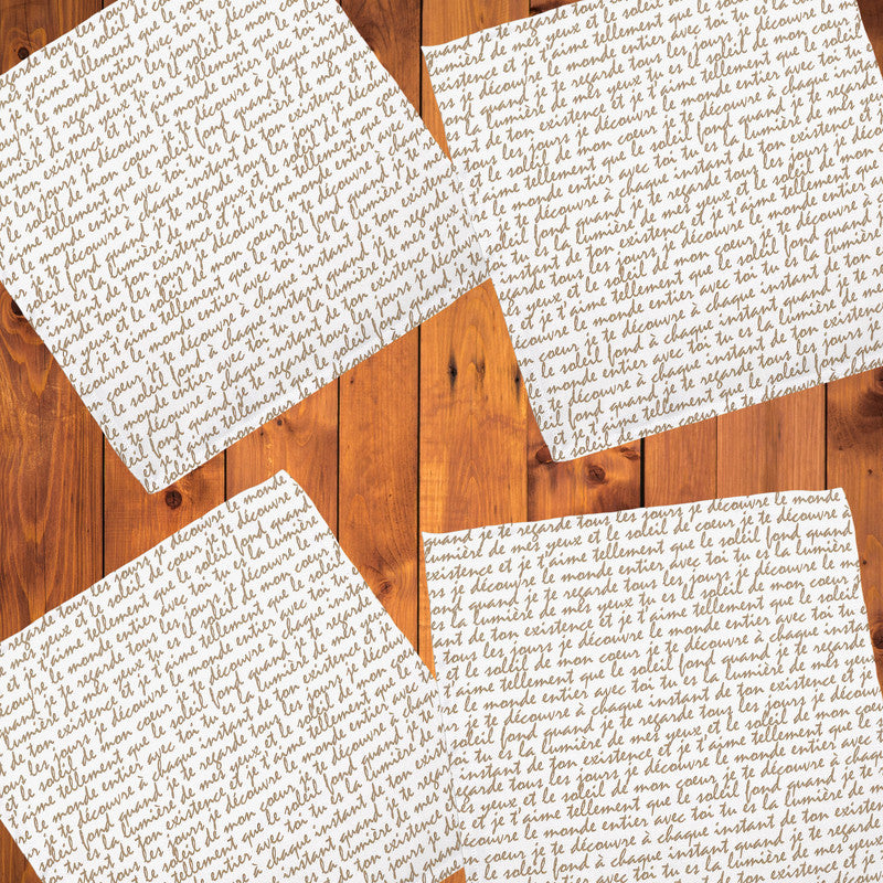 Art Of Brown Letters Napkins