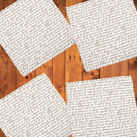 Art Of Brown Letters Napkins