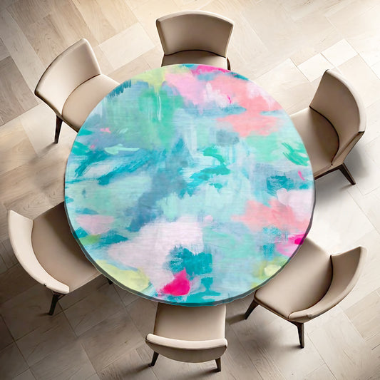 Artist Playground Round Tablecloth