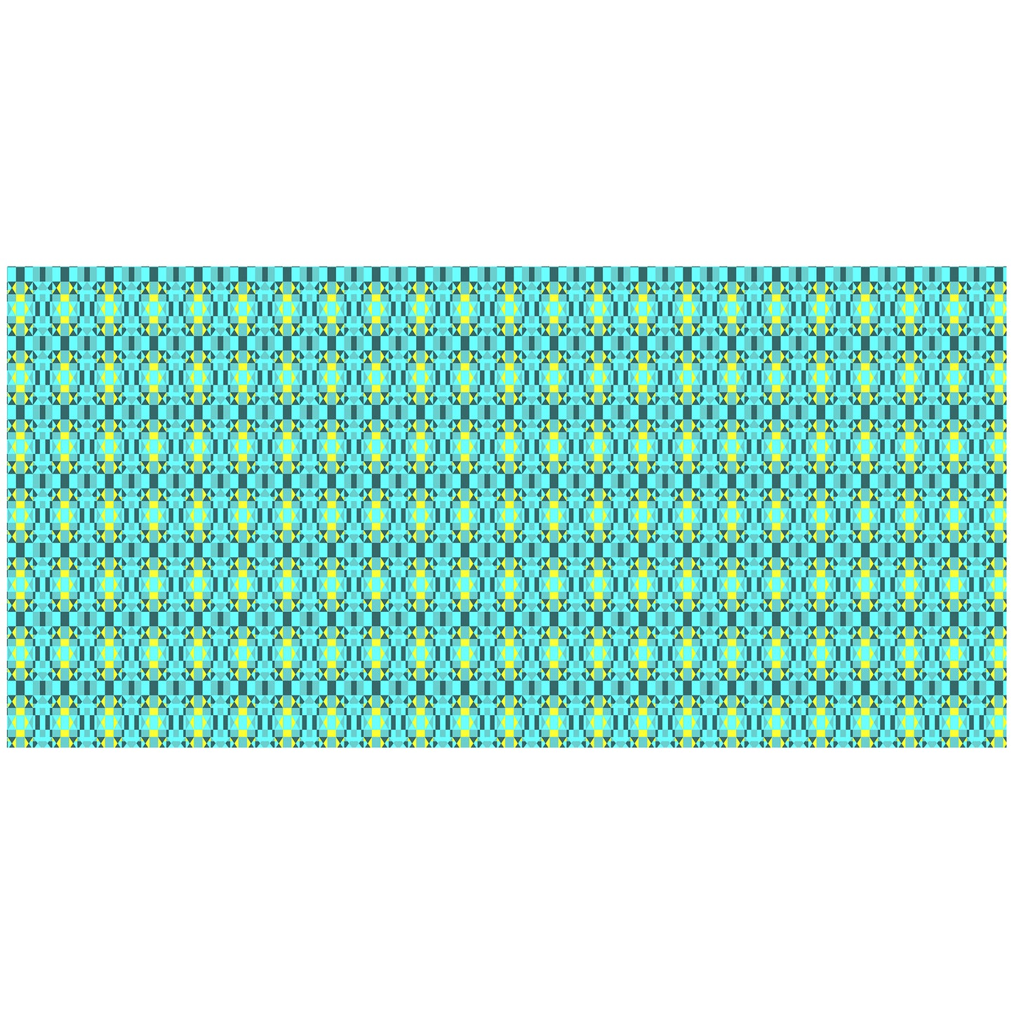 Artistic Turquoise Pattern 3m Rectangle Tablecloth