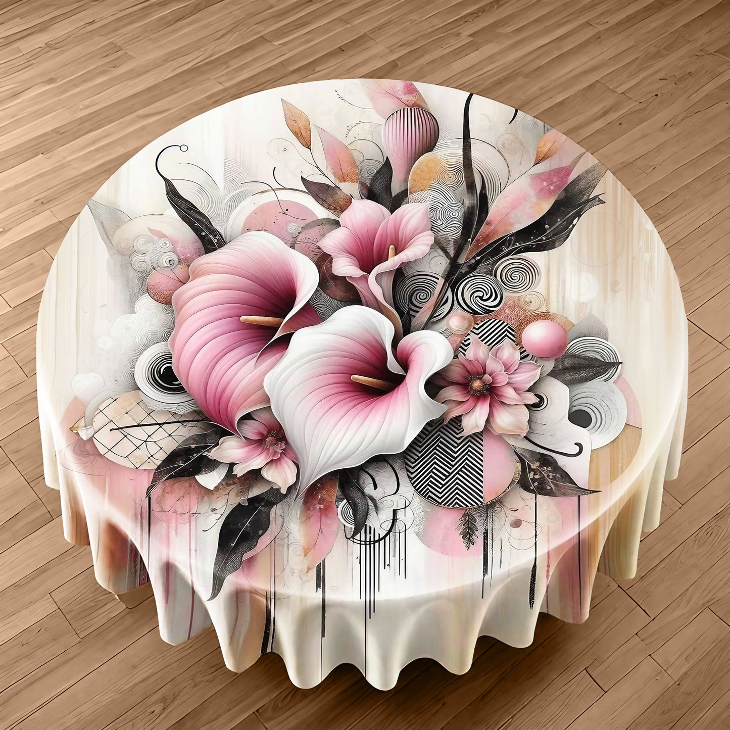 Arum Lilies Round Tablecloth