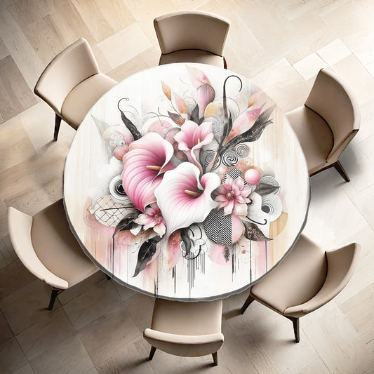Arum Lilies Round Tablecloth