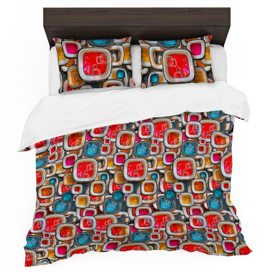 Atomic Gel Tiles Duvet Cover Set