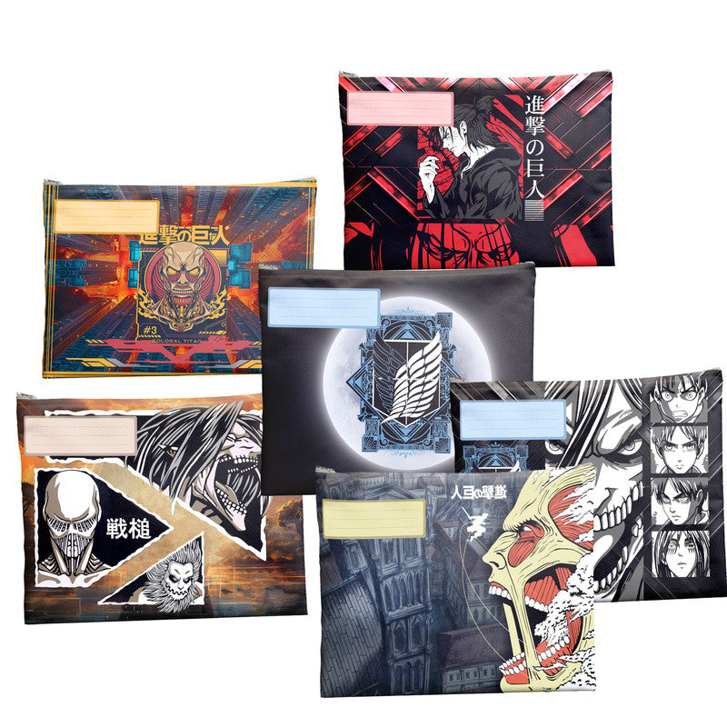 Attack On Titan Clash Subject Savvy Book Bags Set Of 6