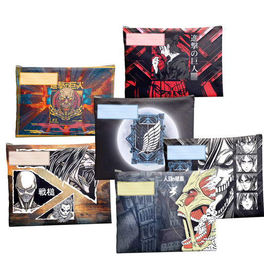Attack On Titan Clash Subject Savvy Book Bags Set Of 6