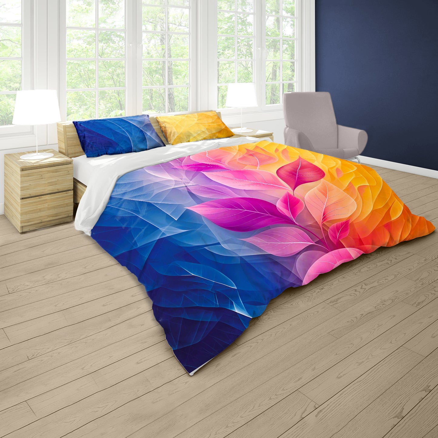 Aura Leaves Duvet Cover Set