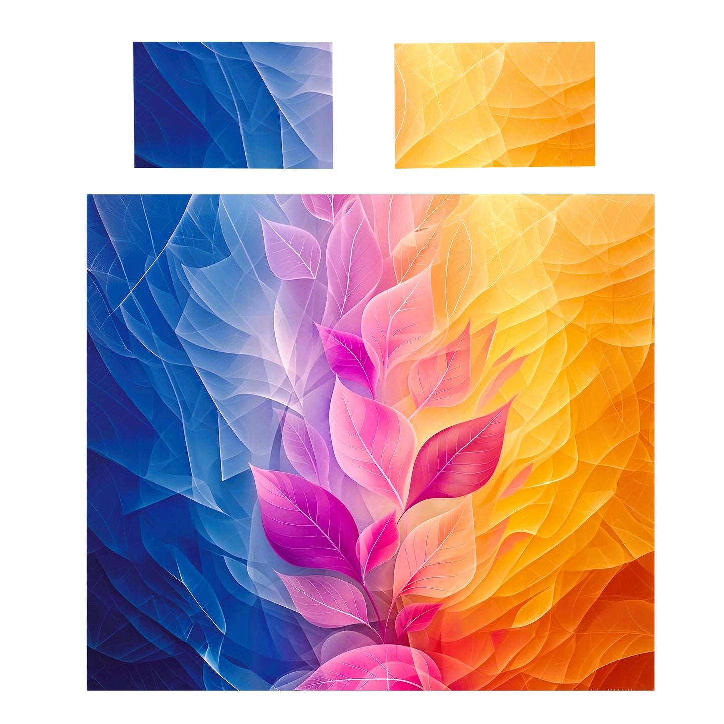 Aura Leaves Duvet Cover Set