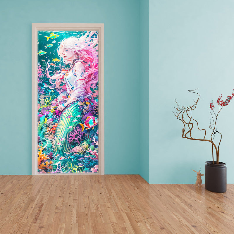 Aurora Mermaid Door Decoupage