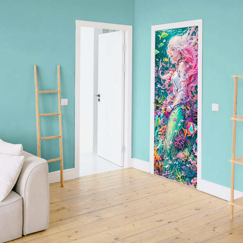Aurora Mermaid Door Decoupage