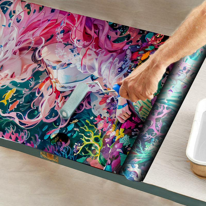 Aurora Mermaid Door Decoupage