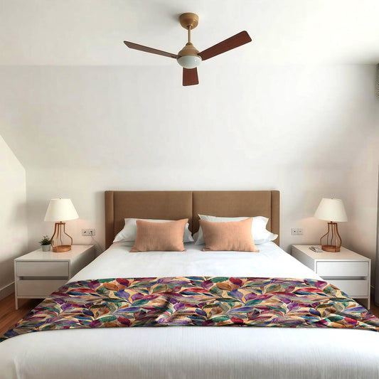 Autumn Leaves Light Bed Throw