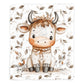 Autumn Baby Cow Baby Fleece Blanket by Mark van Vuuren
