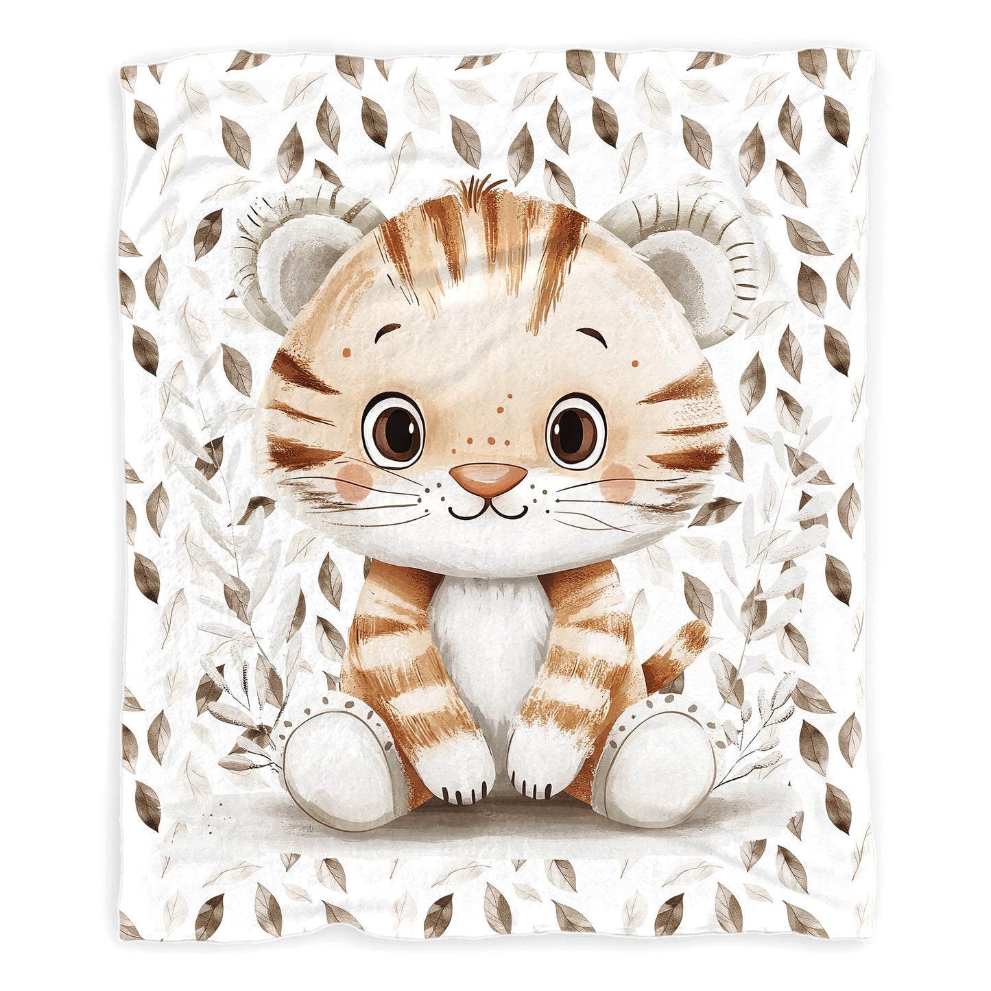 Autumn Baby Tiger Baby Fleece Blanket by Mark van Vuuren