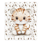 Autumn Baby Tiger Baby Fleece Blanket by Mark van Vuuren