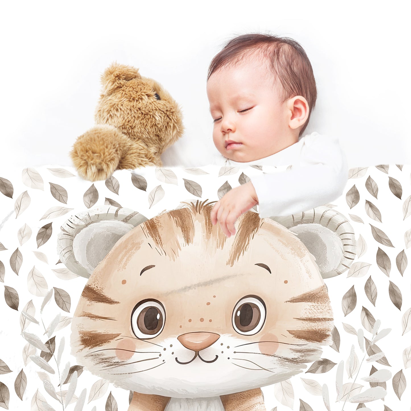 Autumn Baby Tiger Baby Fleece Blanket by Mark van Vuuren