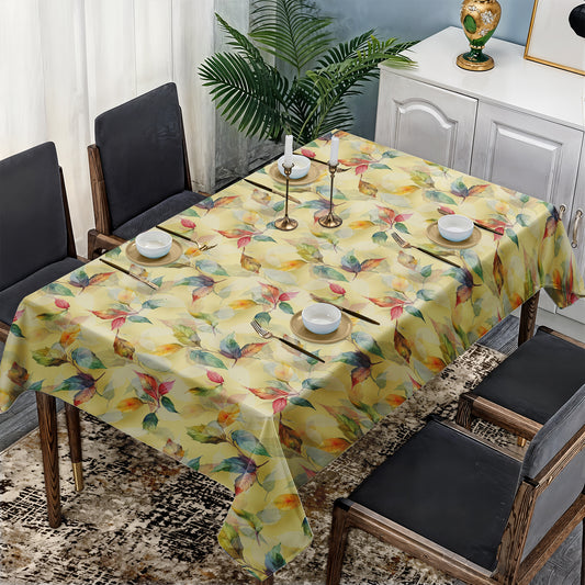 Autumn Colour Leaves Rectangle Tablecloth