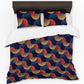 Autumn Colours and Blue Pattern Duvet Cover Set